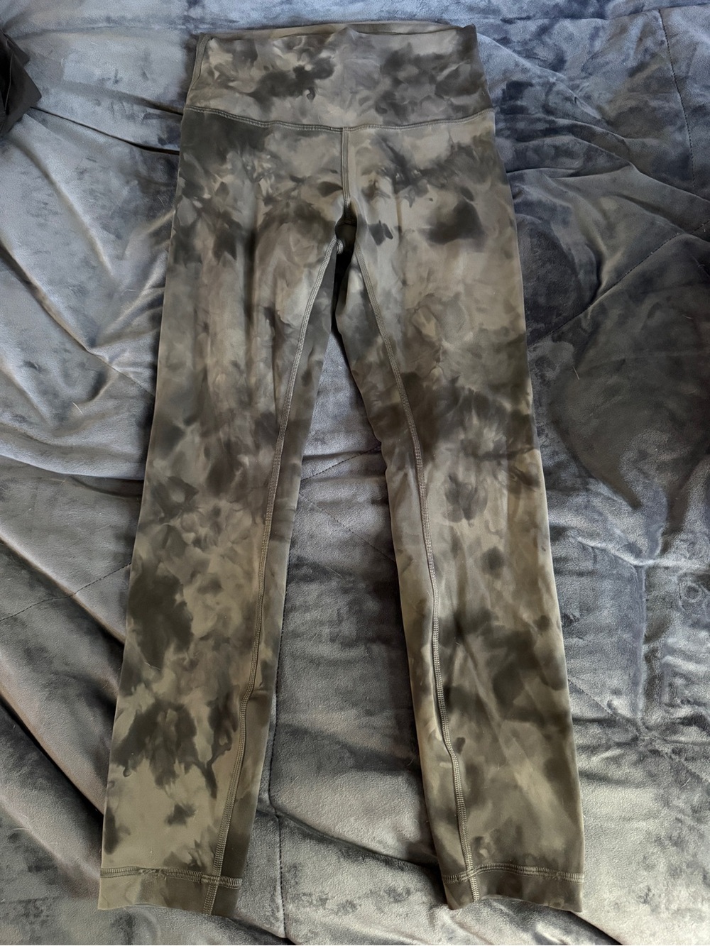 Wunder train lululemon athletica Olive & Black Tie-Dye High-Rise Leggings